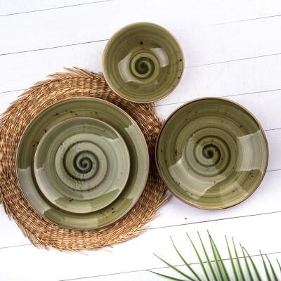 Tulu Deniz 24 Parça Yemek Takımı Reactive 78 Yeşil - TULU