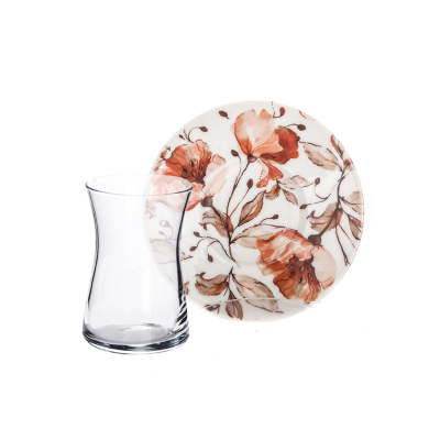 Tulu Heybeli 12 Parça Çay Seti Db0729 - TULU PORSELEN