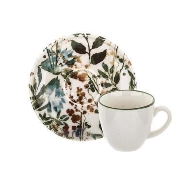 Tulu Luna 12 Parça 6 Kişilik Türk Kahve Fincan Seti Db539 - TULU PORSELEN