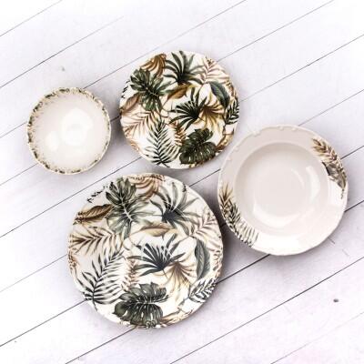 Tulu Mirella 24 Parça Yemek Seti Liana Form - TULU