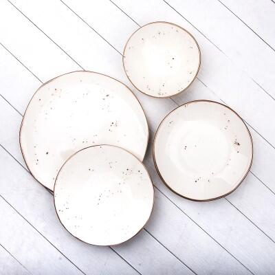 Tulu Organik Yemek Seti 24 Parça Reactive 46 Krem - TULU