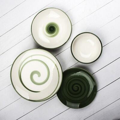 Tulu Porselen 24 Parça Yemek Takımı Soft Çağla Yeşili - TULU PORSELEN