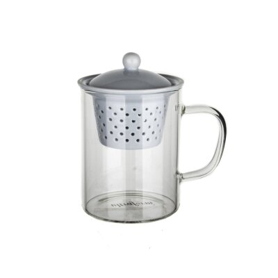 Ultraform Porselen Süzgeçli Düz Kupa Mavi - ULTRAFORM