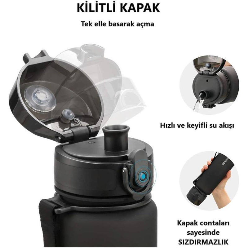Uzspace Tritan Matara Turkuaz 1000 ml - 2