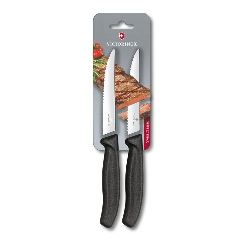 Victorinox Blisterli Biftek Bıçak Set 2 Parça Siyah - 1
