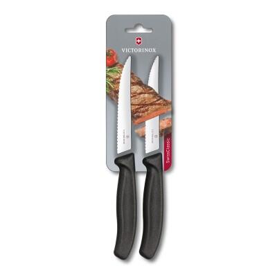 Victorinox Blisterli Biftek Bıçak Set 2 Parça Siyah - VICTORINOX