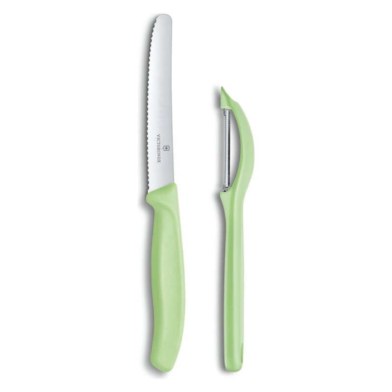 Victorinox Swiss Classic Soyma Bıçağı+Soyacak Set, Açık Yeşil - 1
