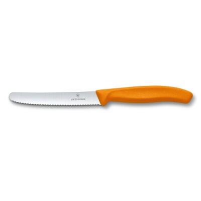 Victorinox Tırtıklı Domates & Sosis Bıçağı 11 Cm Turuncu - VICTORINOX