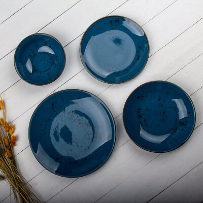 Yegane 24 Parça Yemek Seti Antik Mavi - YEGANE