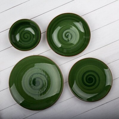 Yegane 24 Parça Yemek Seti Trend Yeşil - YEGANE